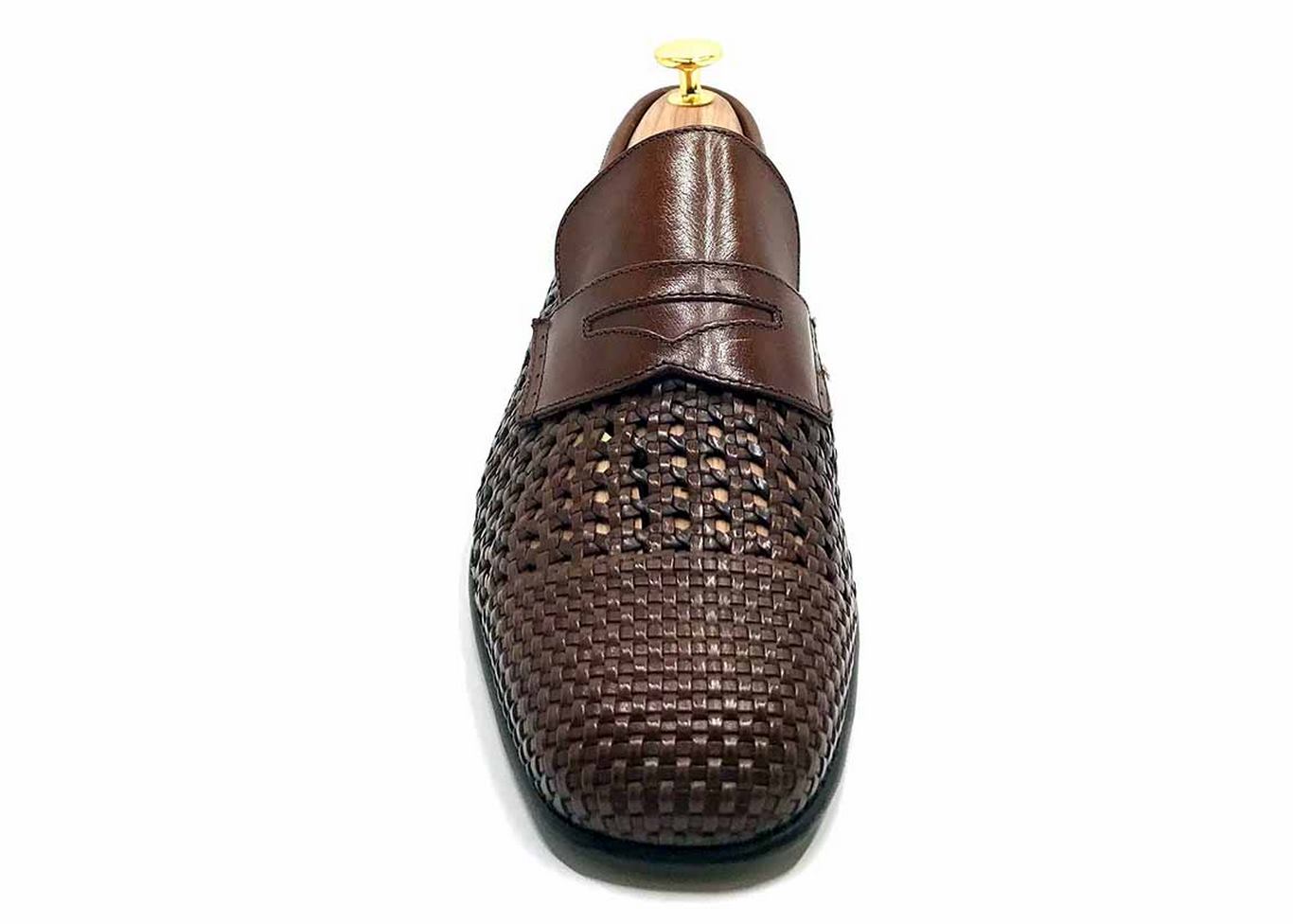 Comfort Loafer in Brown woven leather