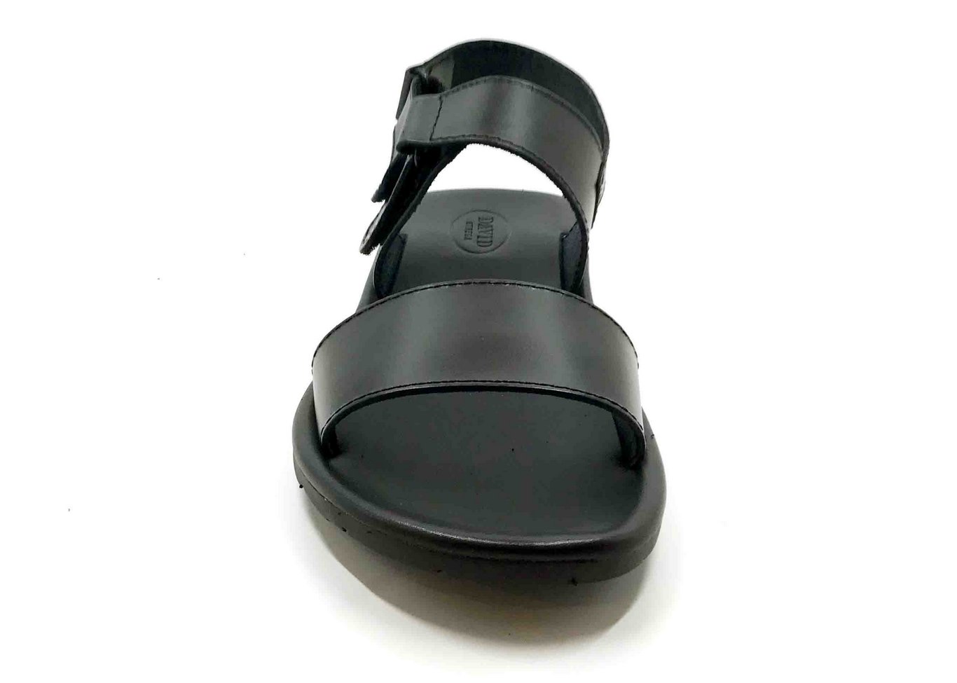 Padded sole Sandals in Black cowhide leather