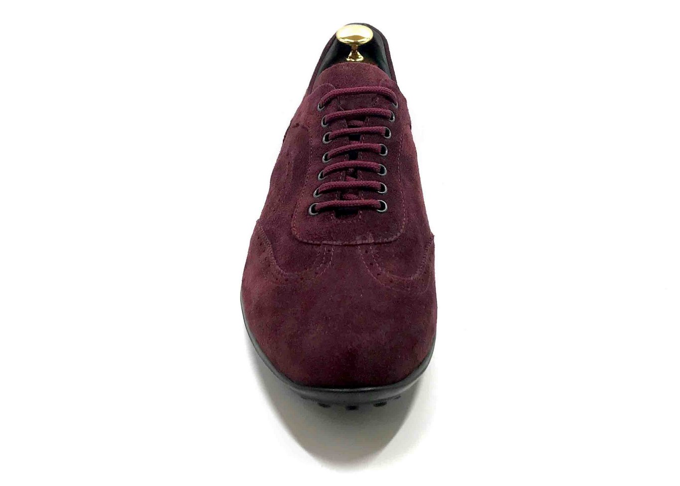 Smart Sneaker in deep Bordeaux suede with extractable innersole